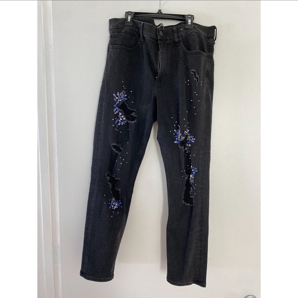 Express high rise vintage skinny jean embellished